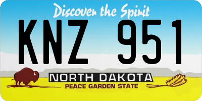 ND license plate KNZ951