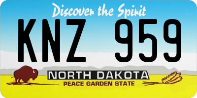 ND license plate KNZ959
