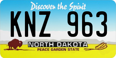 ND license plate KNZ963