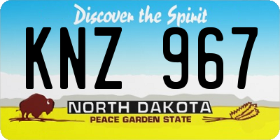 ND license plate KNZ967
