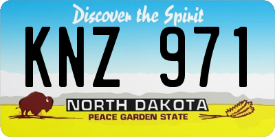 ND license plate KNZ971
