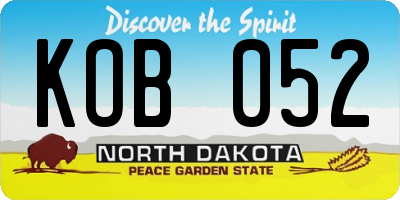 ND license plate KOB052