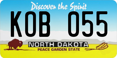 ND license plate KOB055