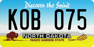 ND license plate KOB075