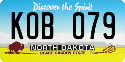 ND license plate KOB079