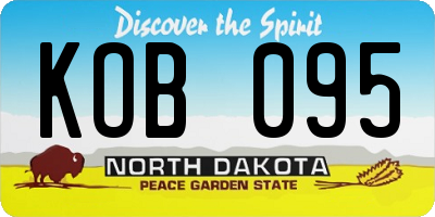 ND license plate KOB095