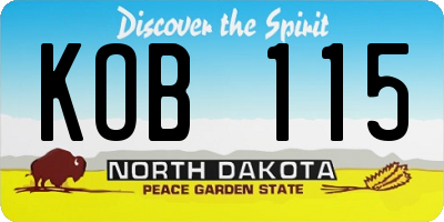 ND license plate KOB115