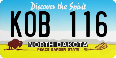 ND license plate KOB116