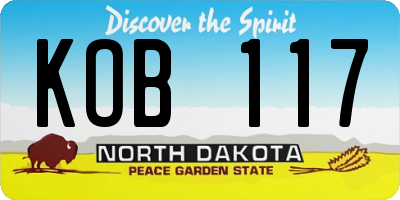 ND license plate KOB117