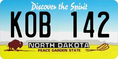 ND license plate KOB142