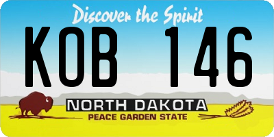 ND license plate KOB146