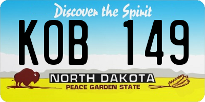 ND license plate KOB149