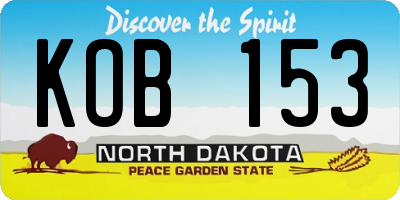 ND license plate KOB153