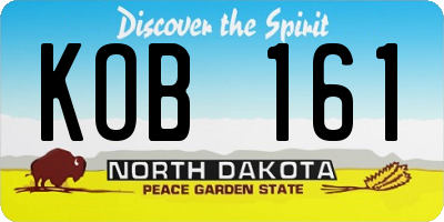 ND license plate KOB161