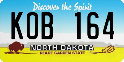 ND license plate KOB164