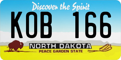 ND license plate KOB166