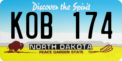 ND license plate KOB174