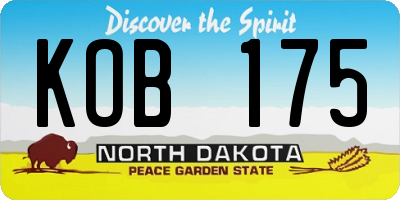 ND license plate KOB175
