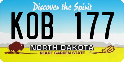ND license plate KOB177