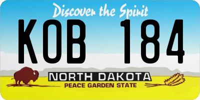 ND license plate KOB184