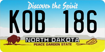 ND license plate KOB186