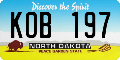 ND license plate KOB197