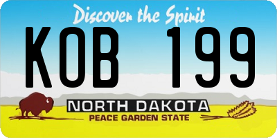 ND license plate KOB199