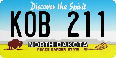 ND license plate KOB211