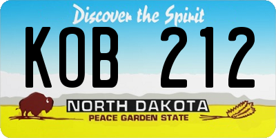 ND license plate KOB212