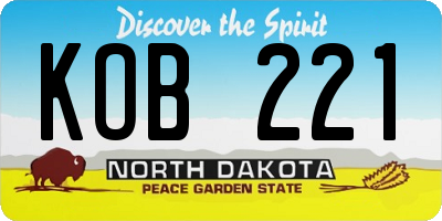 ND license plate KOB221