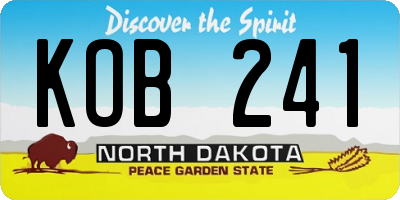 ND license plate KOB241