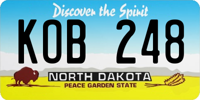 ND license plate KOB248