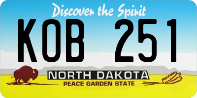 ND license plate KOB251