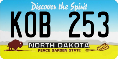 ND license plate KOB253