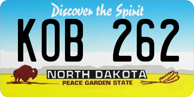 ND license plate KOB262