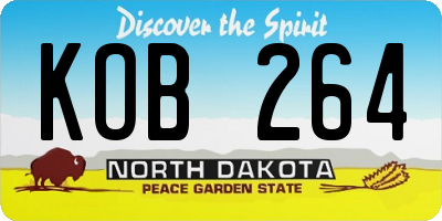 ND license plate KOB264