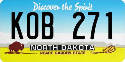ND license plate KOB271