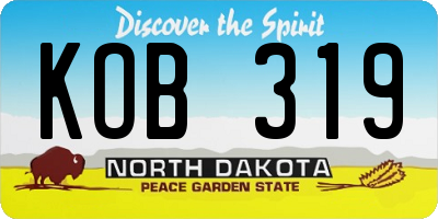 ND license plate KOB319