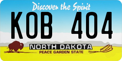 ND license plate KOB404