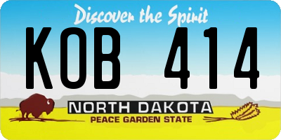 ND license plate KOB414