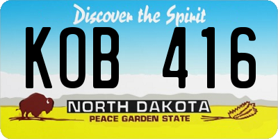 ND license plate KOB416