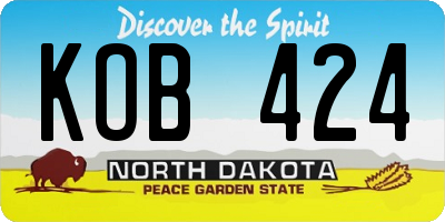 ND license plate KOB424