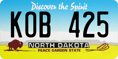 ND license plate KOB425