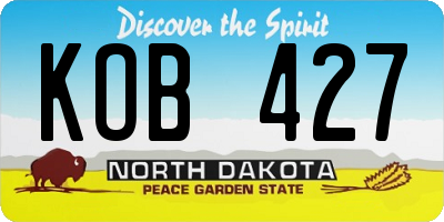 ND license plate KOB427