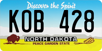 ND license plate KOB428