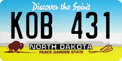 ND license plate KOB431