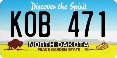 ND license plate KOB471