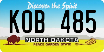 ND license plate KOB485