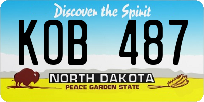ND license plate KOB487