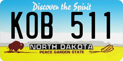 ND license plate KOB511